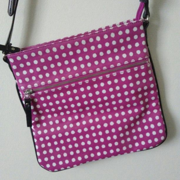 Merona Red Polka Dot Crossbody Bag - Picture 1 of 7